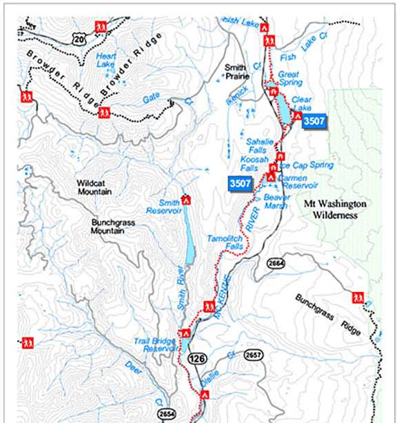 McKenzie upper trail map